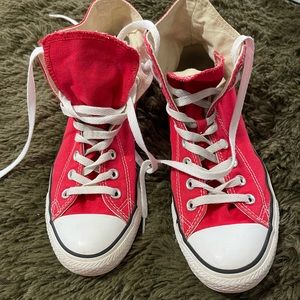 Red Hightop Converse Shoes